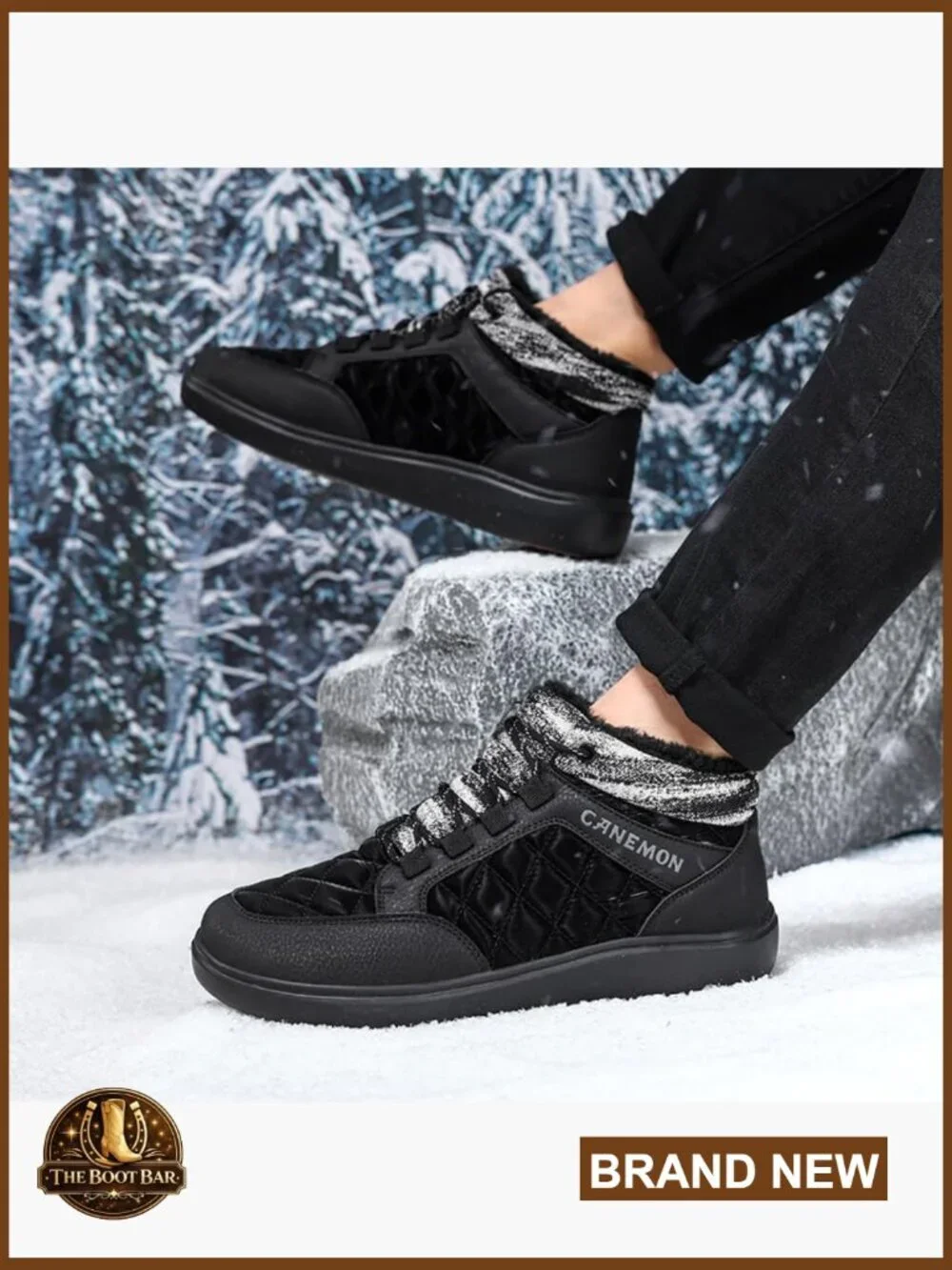 Wide Toe Box Snow Boots - Fur Lined Non Slip Ankle Booties